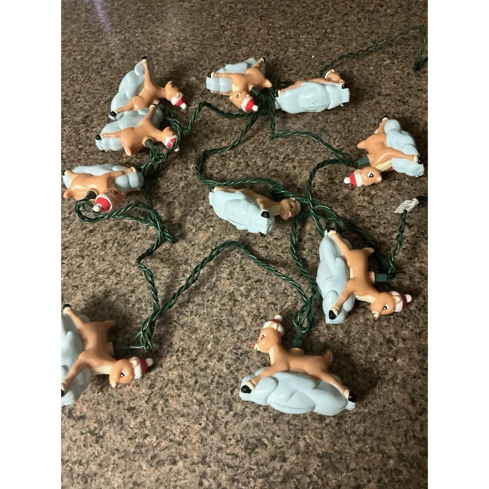 Vintage Rudolph the‎ Reindeer Christmas Tree Lights